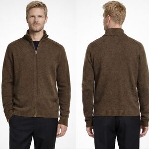 Sisley 90's/Y2K Italian Wool Blend Full Zip Sweater Jacket GUC  XL     F343